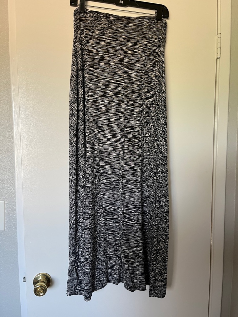 Merona Black & White Marled Maxi Skirt